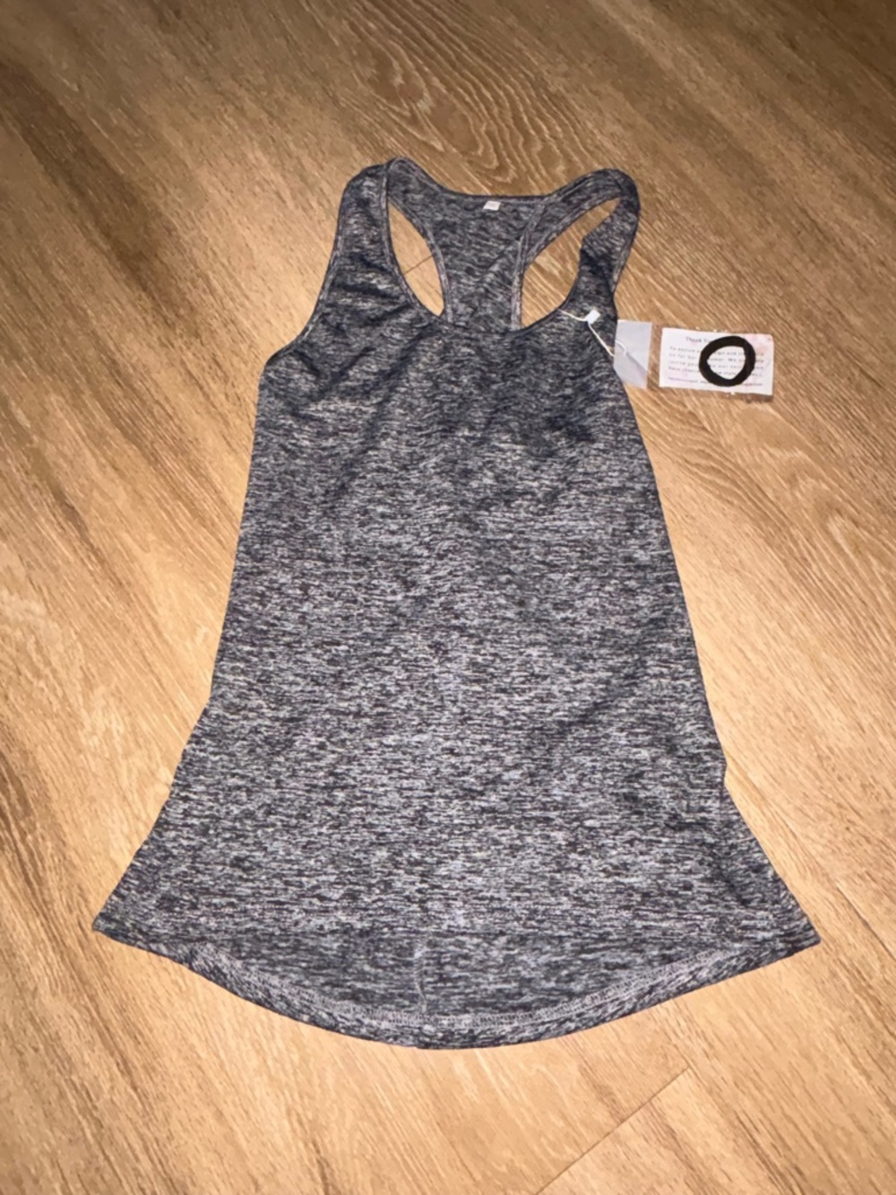 Women's active racerback tank top in a gray heathered pattern NWT ICTIVE